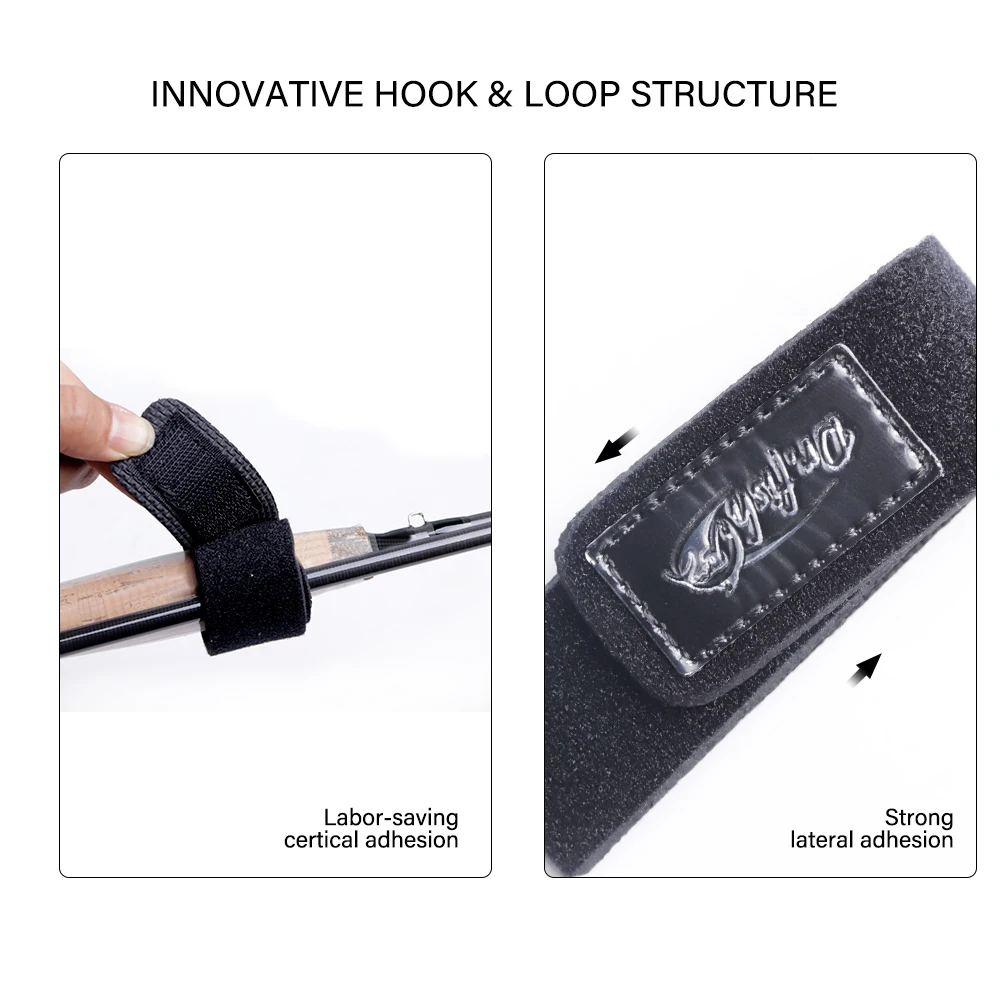 Soporte de correas para cañas de pescar, banda de almacenamiento, Cuerdas elásticas reutilizables, aparejos de pesca de goma de nailon, 2 uds. - imagen 5