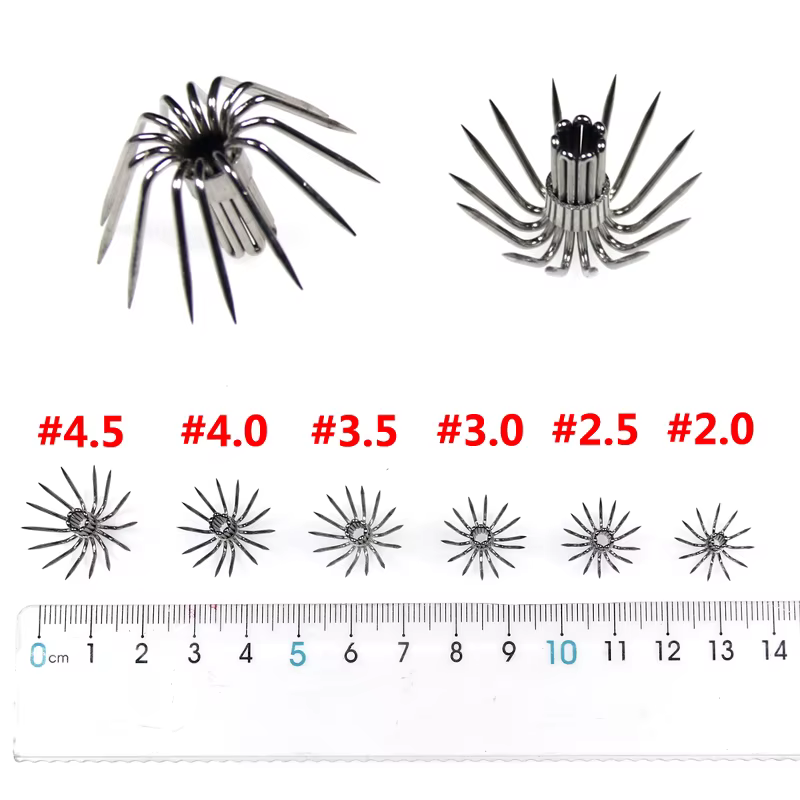 Anzuelos de paraguas para pesca, anzuelos de calamar, Material de fabricación de señuelos de camarón para barco oceánico, tamaño 2, 100, 3, 2,5, 4, 3,5 unidades - imagen 3