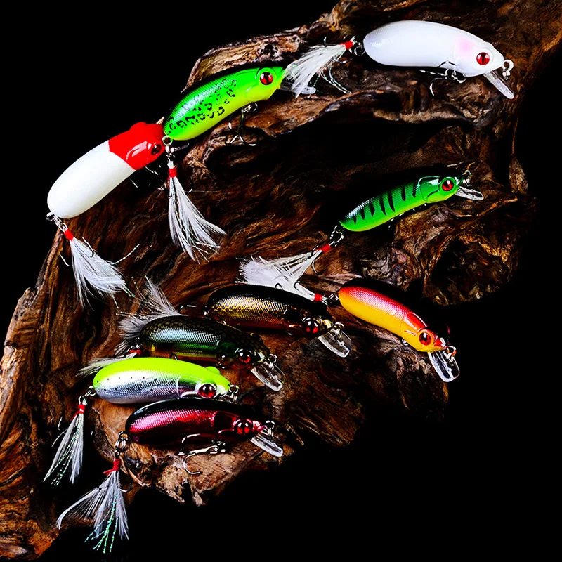Señuelo de pesca flotante Minnow, cebo Artificial de plástico duro, aparejos de pesca Swimbait, 6,2 cm, 10g, 1 ud. - imagen 4