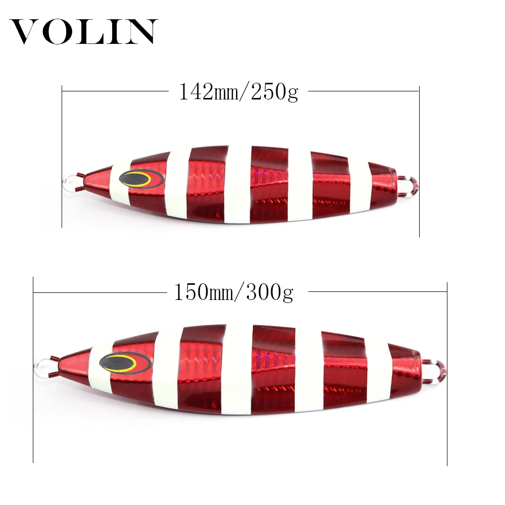 VOLIN-señuelo de pesca Jigging para agua salada, cebo Artificial de Metal, 250g, 300g, 1 ud., nuevo - imagen 2