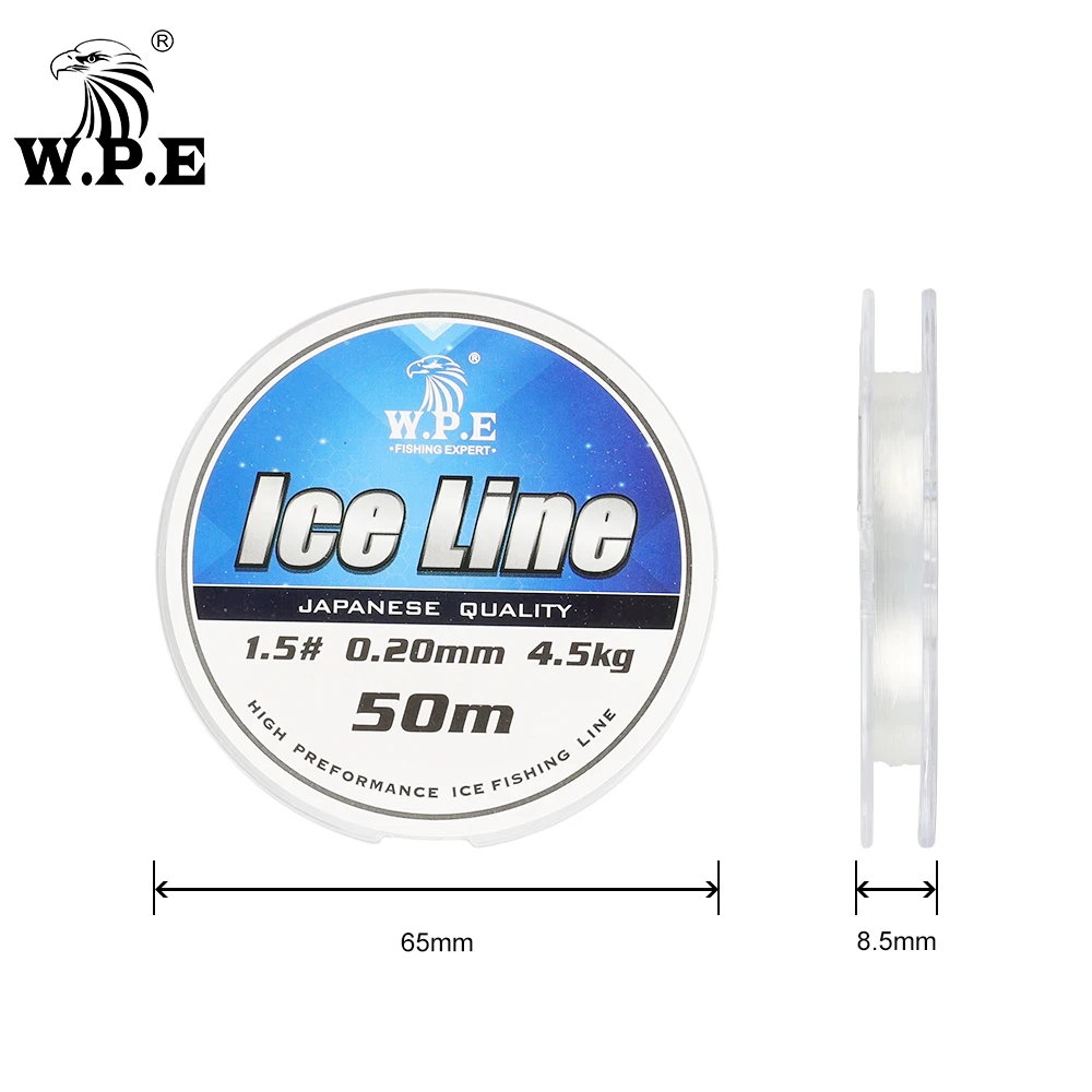 W.P.E-sedal de pesca en hielo de nailon, hilo de pesca de Material japonés, monofilamento fuerte, 30m/50m, 2,2 kg-4,5 kg, 0,12mm-0,20mm - imagen 5