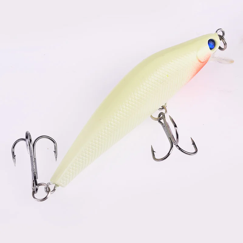 Señuelos luminosos de pesca nocturna, cebos duros artificiales de 8cm y 8,5g con anzuelos triples 6 # Isca Crankbaits para lubina, carpa, 1 unidad - imagen 3