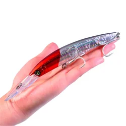 Señuelos de Pesca de pececillos grandes, cebo duro de lubina Artificial, Wobblers de agua salada, Swimbait 3D, 10 colores, 17,5 cm/27,3g, 1 pieza