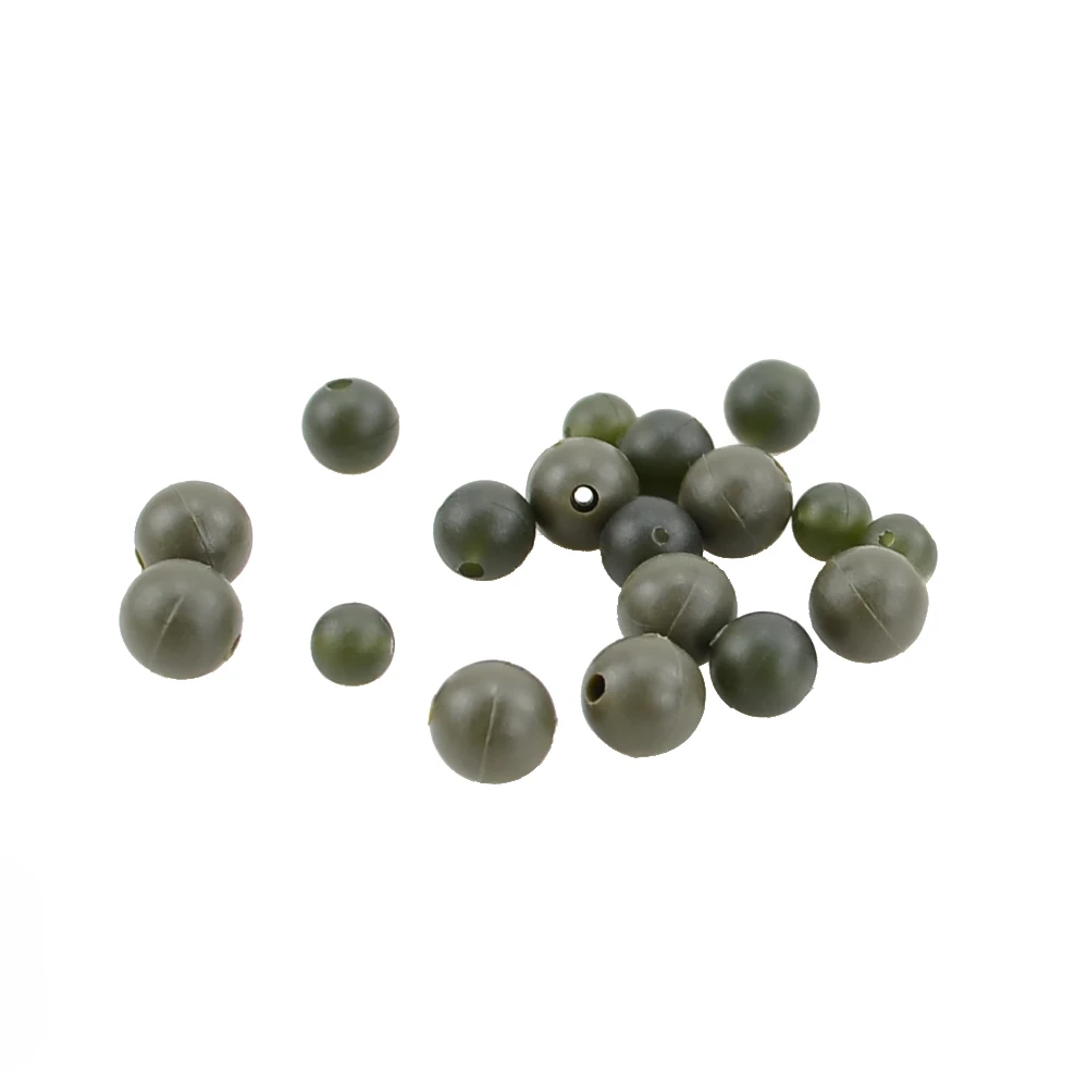 25 uds pesca de carpa cuentas de goma de choque verde cuentas de aparejo suave aparejos terminales de pesca AG130 - imagen 5