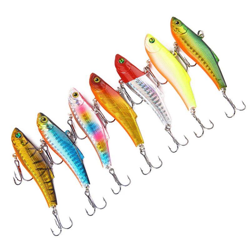 Señuelos de Pesca con vibración VIB Vibe para perca, cebo Artificial duro de 18g y 7cm, Spinner VIB, aparejos de pesca de hundimiento, Pin de 7 colores - imagen 2