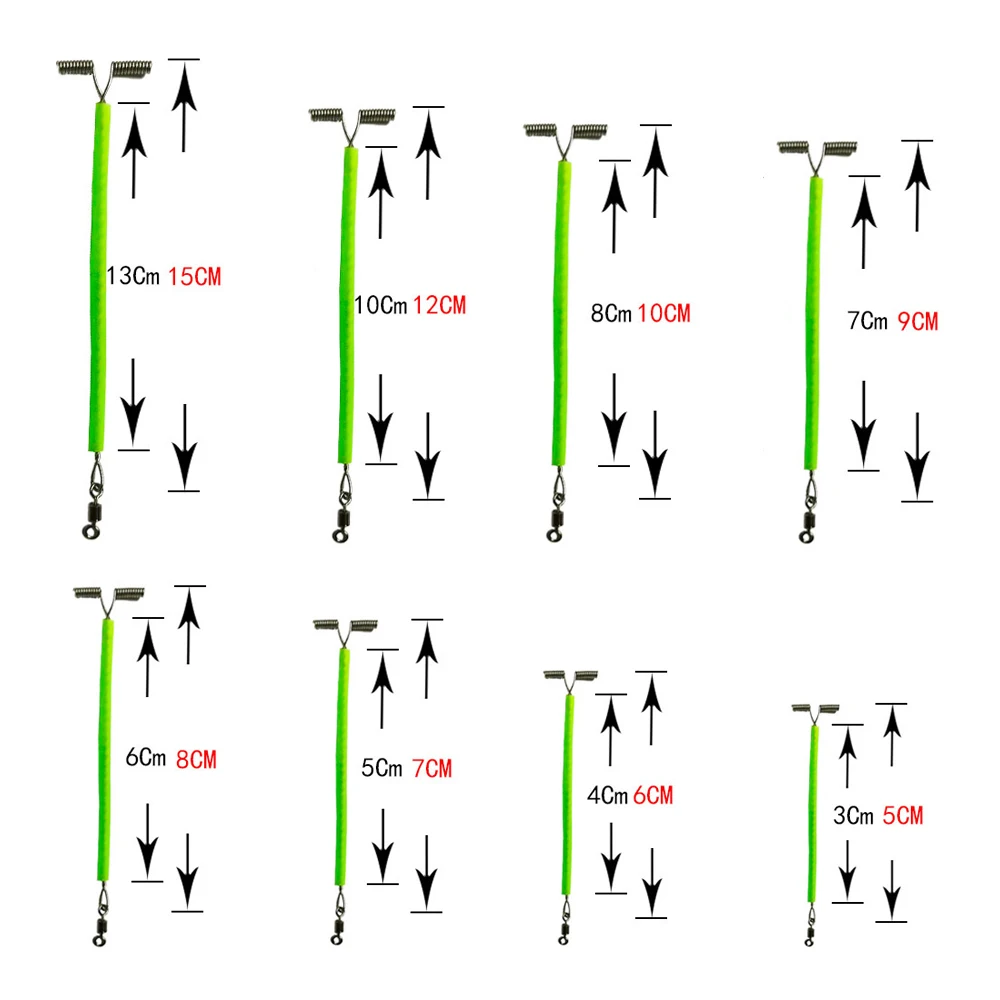 50 Uds. De brazo de equilibrio de alambre brillante en forma de T para pesca en agua salada con cuentas giratorias, aparejo de pesca, ramas, aparejo Terminal cuentagotas - imagen 3