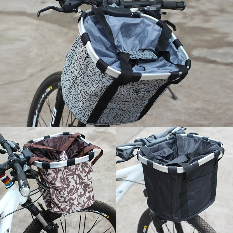 Mosodo-cesta delantera para bicicleta, bolsa de transporte para perros y mascotas, Pannier para manillar de bicicleta, marco de aluminio, bolsa de ciclismo, bolso de compras - imagen 5