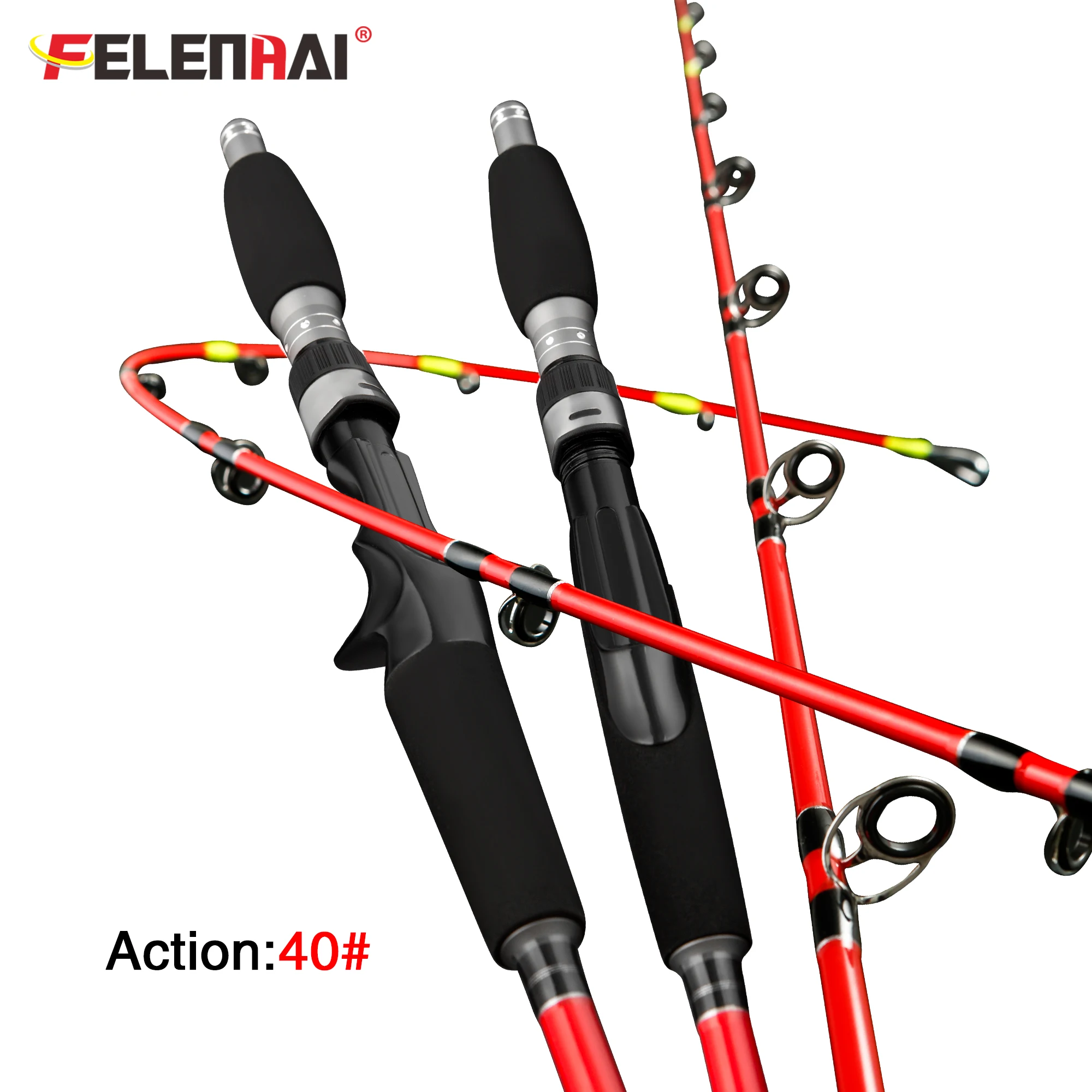 FELENHAI-caña de pescar Jigging Casting, 1,55, 1,65, 1,7, 1,8 m, 30T, de fibra de carbono, 50g, 80g, 200g, para barco de agua salada - imagen 5