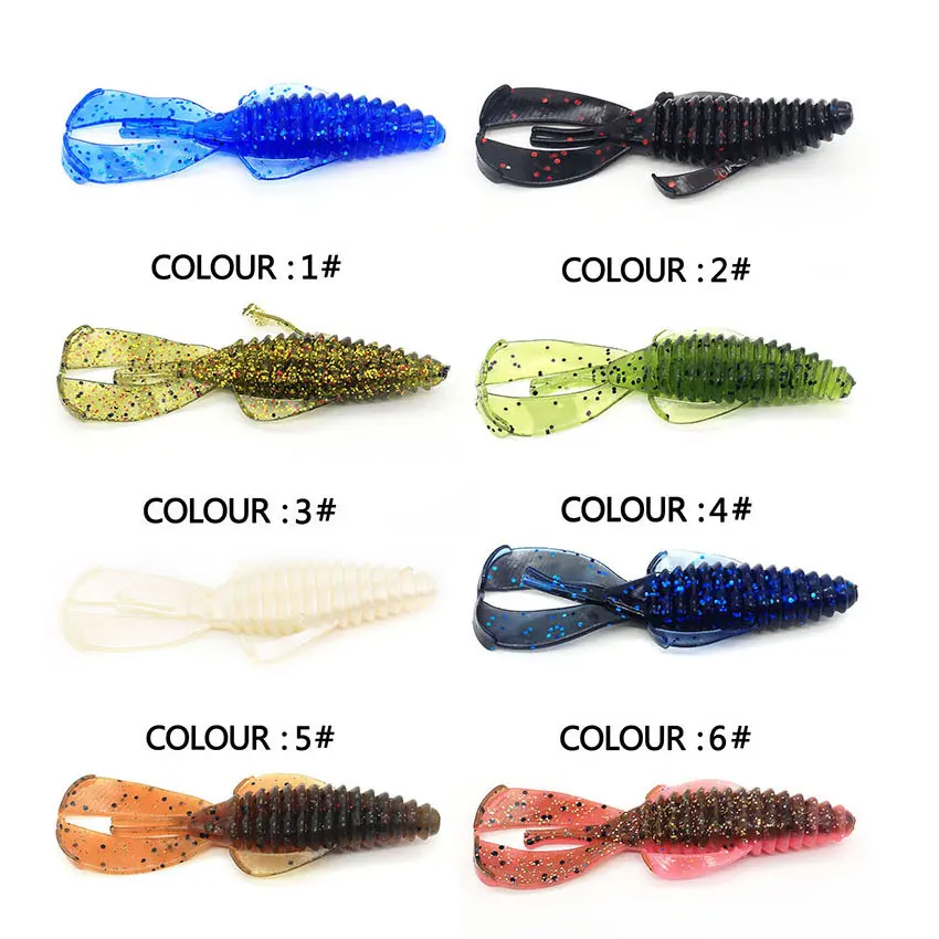 5 uds 10 Uds 8cm 12cm suave insecto cremas craws gusano señuelo cebos, camarones artificiales de silicona gambas para lubina perca Lucio señuelo cebo - imagen 5