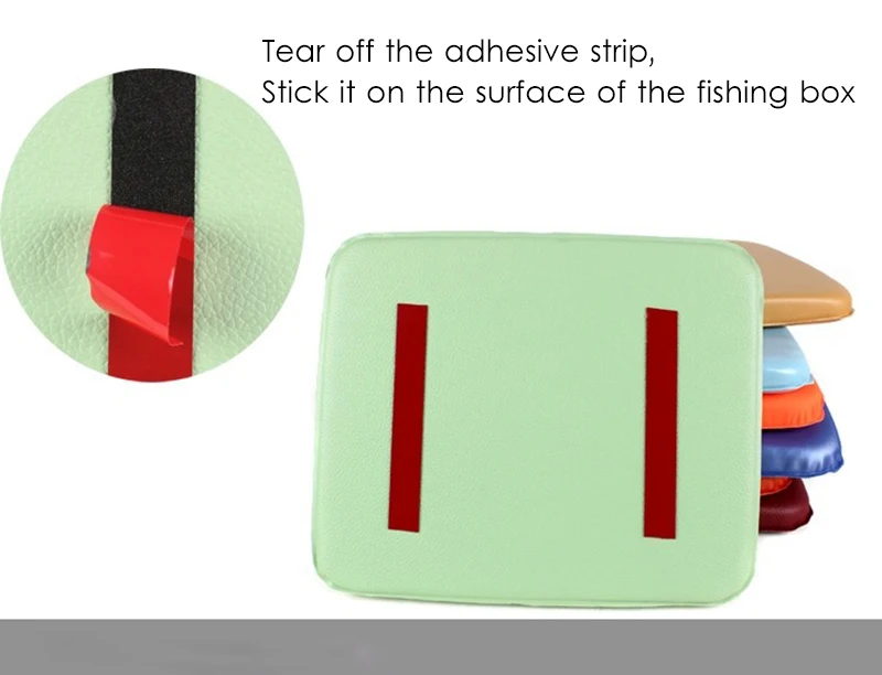 Cojín de taburete de caja de pesca, cojín suave adhesivo compuesto de caja, cajas de aparejos de pesca, cojín de caja de pesca - imagen 3