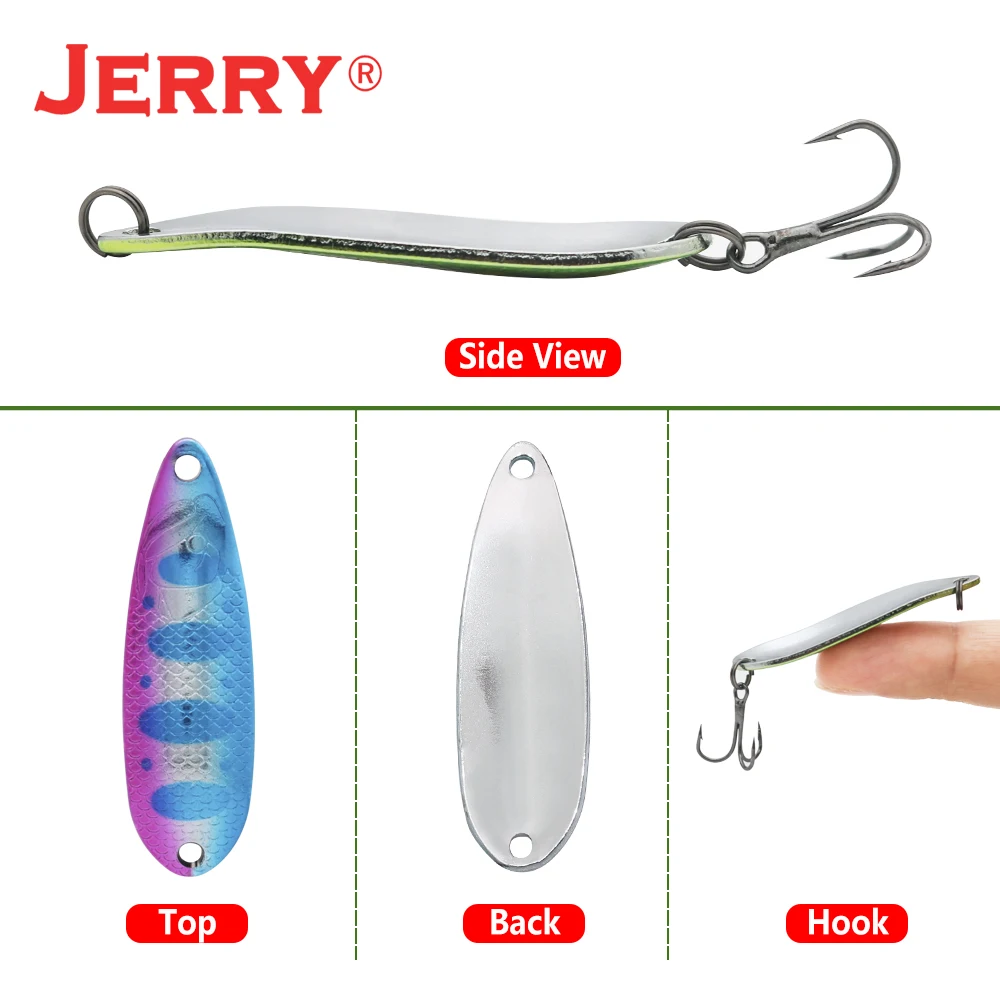 Jerry Perseus-Juego de Señuelos de Pesca, Set de 5 piezas, 7,5g, cuchara para curricán, trucha, Lucio, salmón