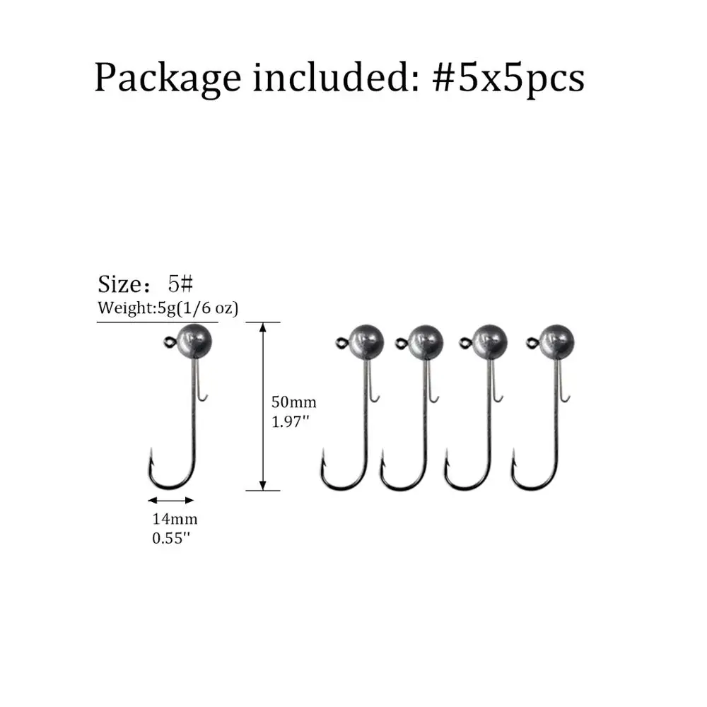 5pcs 5g jig head