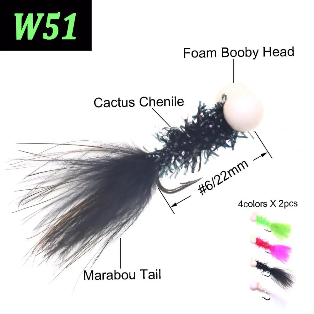 Wifreo-SEÑUELOS DE pesca con mosca, cebos para lubina, trucha, multicolor - imagen 4