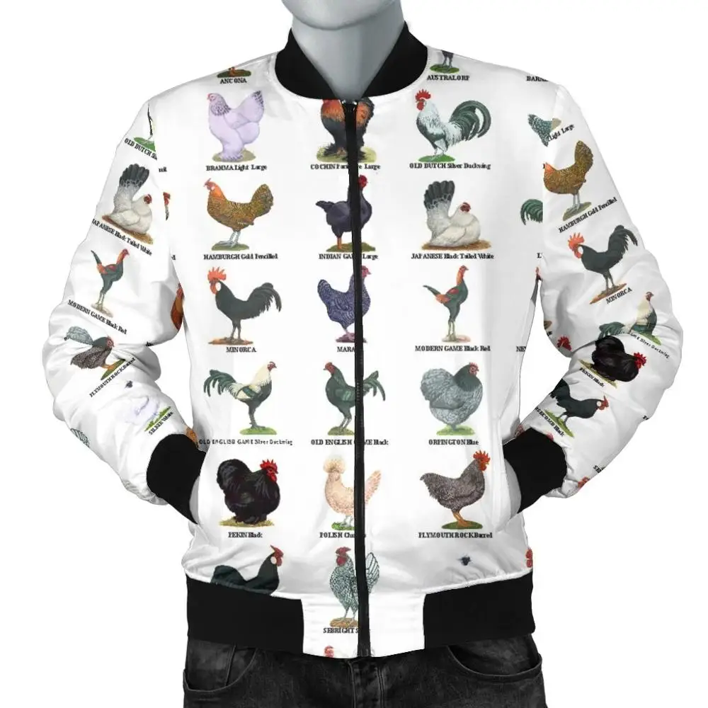 Chaqueta Bomber para hombre, biología Evolutiva, todos los animales, estampado 3D, prendas de vestir gruesas de invierno con bolsillo de manga larga, chaqueta cálida Unisex con cremallera - imagen 2