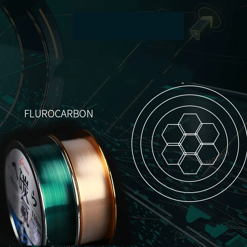 Línea de Pesca de fluorocarbono, hilo de fibra de carbono de 110M, líder, superfuerte, multifilamento, para Pesca con mosca, 2 piezas - imagen 5