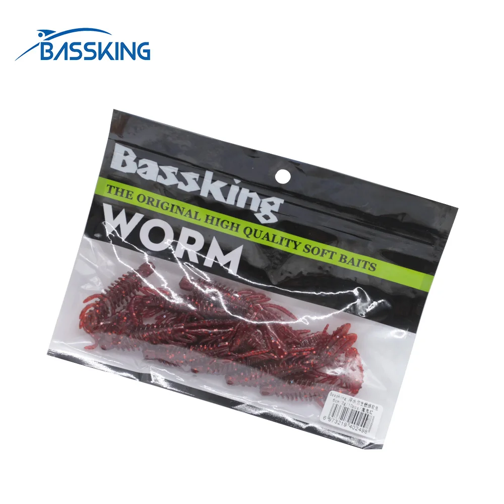 BASSKING-Cebo blando flotante de 10 piezas, señuelo de Pesca de silicona, 65mm/2g 80mm/3g, Wobbler Artificial - imagen 5