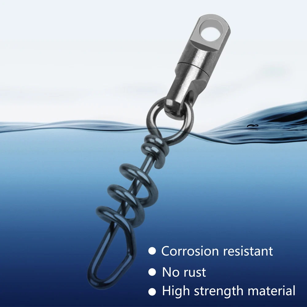 10 unidades de eslabones giratorios de alta resistencia con conector a presión atornillado, barril giratorio de latón de alta resistencia, accesorios de aparejos de pesca, 7,8 cm - imagen 5