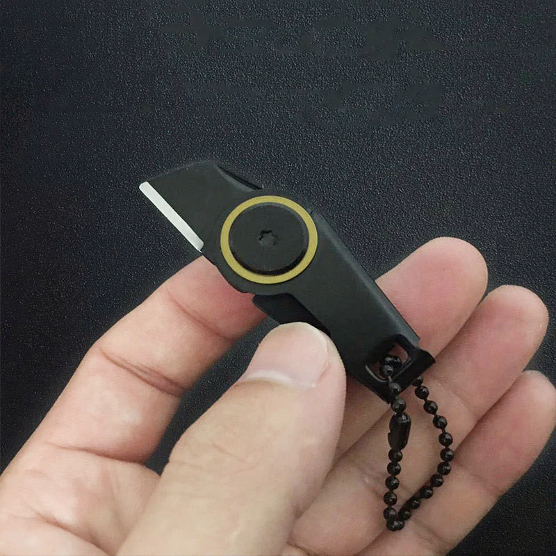 EDC Gear-Mini cuchillo de hoja para campamento al aire libre, paquete de cortador de caja de supervivencia, pelador abierto, pelar, cortar, doblar, herramientas de bolsillo, paquete de abridor