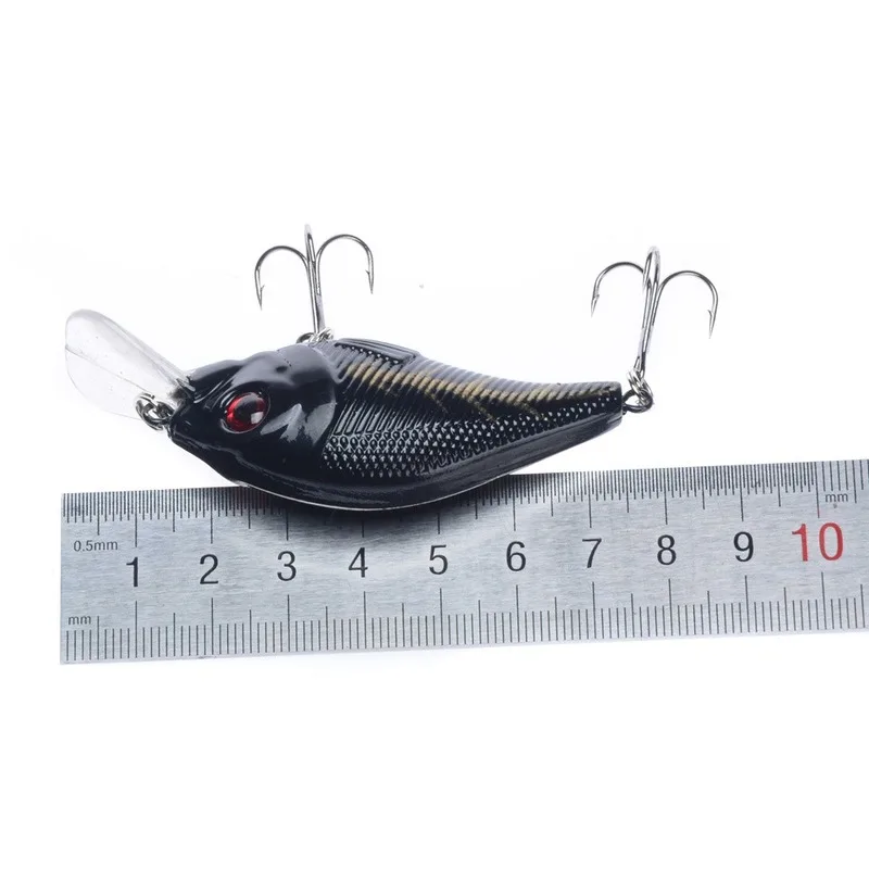 Señuelo de pesca flotante biónico Wobbler, cebo Artificial duro, ojos 3D, señuelo de lubina, 75mm, 11,2g - imagen 4