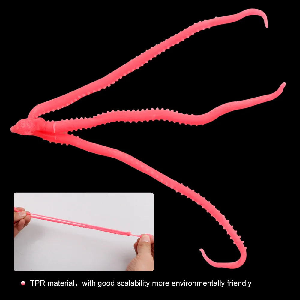 MAGBLUE-señuelo blando de Pesca de silicona, cebo Artificial de 12cm/2,3g, Material TPR, pulpo, calamar, 4 unidades por lote - imagen 5