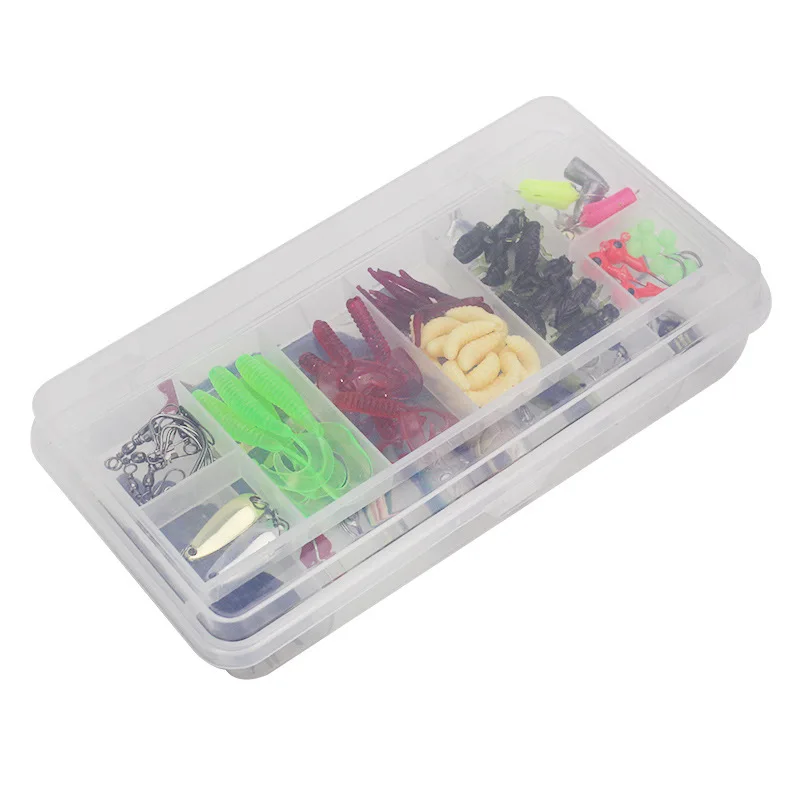 Juego de señuelos giratorios, 101 piezas, Crankbait, Minnow, Popper, VIB, señuelos de manivela, anzuelos de pesca, accesorios de caja de aparejos de pesca - imagen 5