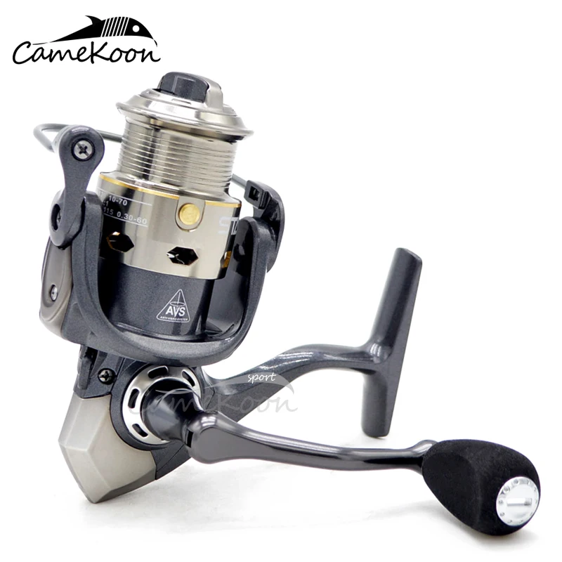 CAMEKOON-carrete de pesca giratorio superligero, bobina de aluminio para pesca de viaje, señuelo de agua dulce, relación de engranaje 5,2: 1 - imagen 3