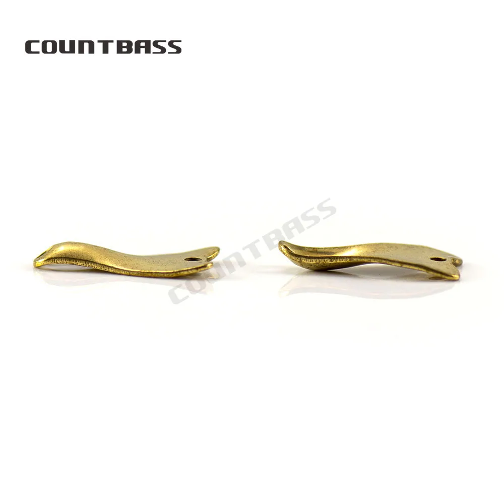 COUNTBASS 50 Uds. De cuchara de pesca Fliper de latón en blanco, 2g (5/64oz), área de trucha giratoria, cebos de Lucio, señuelos de pescador sin pintar - imagen 4