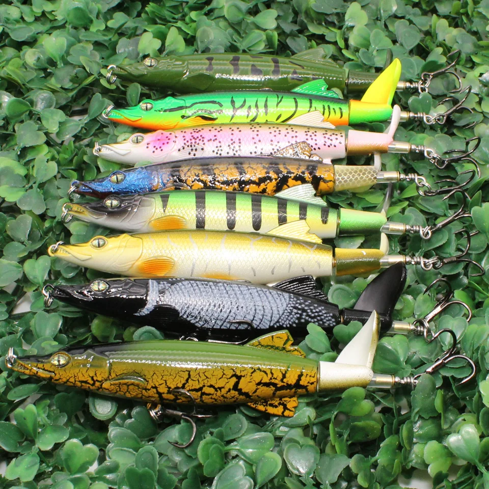 Señuelo de pesca de Tractor de hélice 15,5g/12,5 cm cebo duro flotador de agua lápiz de Lucio caliente - imagen 5