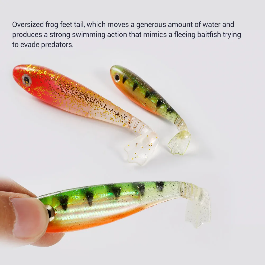 Noeby-señuelo suave de silicona para Sábalo, cebo suave con olor de cola de rana, Wobblers para pesca de Lucio, 6cm, 2,5g, 9cm, 8g, 13cm, 23g - imagen 4
