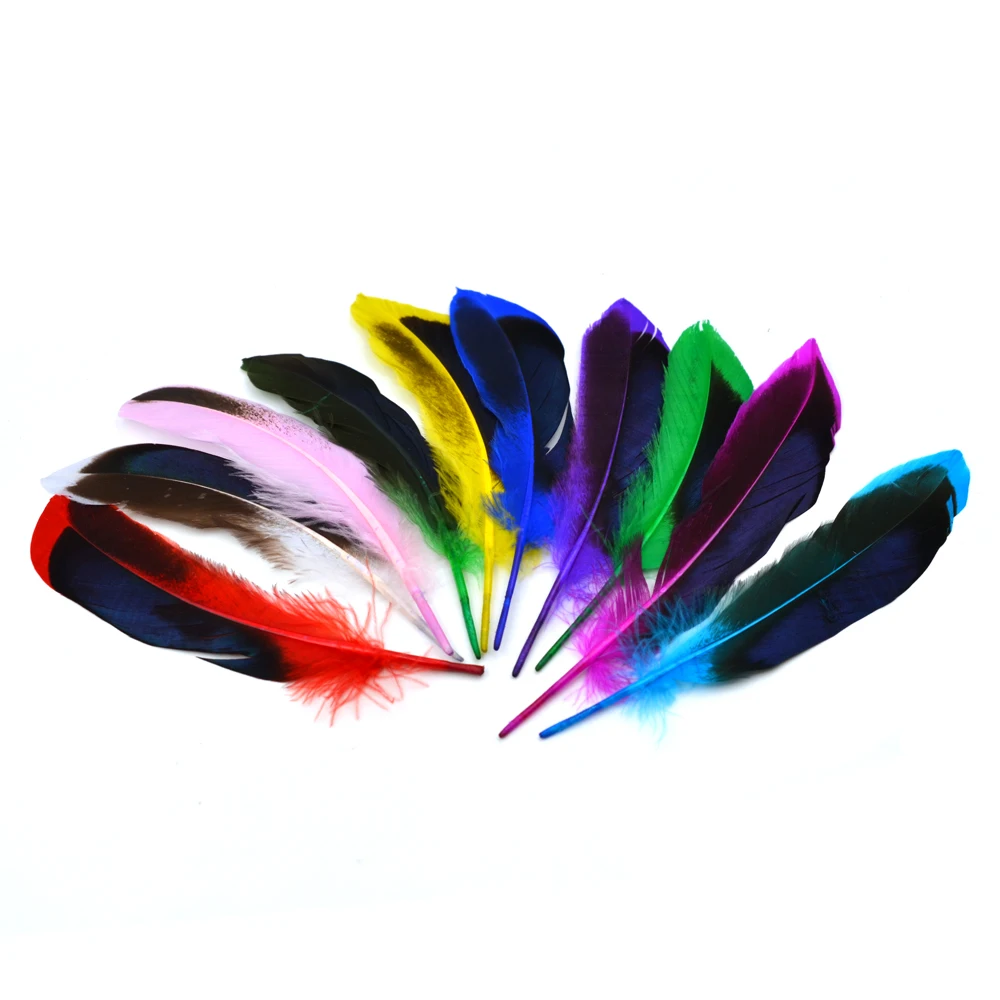 MNFT pluma de pato para alas de mosca, serpentinas de colas, Material de atado de moscas secas, 10 ~ 15cm, 50 unidades - imagen 5