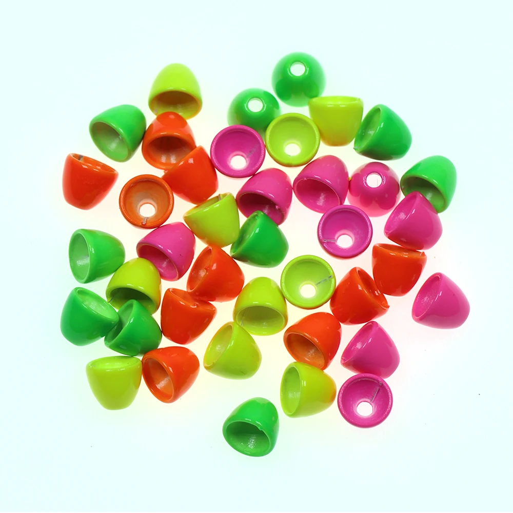 ICERIO 20 piezas UV latón cono cabeza cuentas tubo mosca lanosa Bugger serpentinas ninfas trucha pesca señuelo atado Material