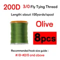 8 Spools olive