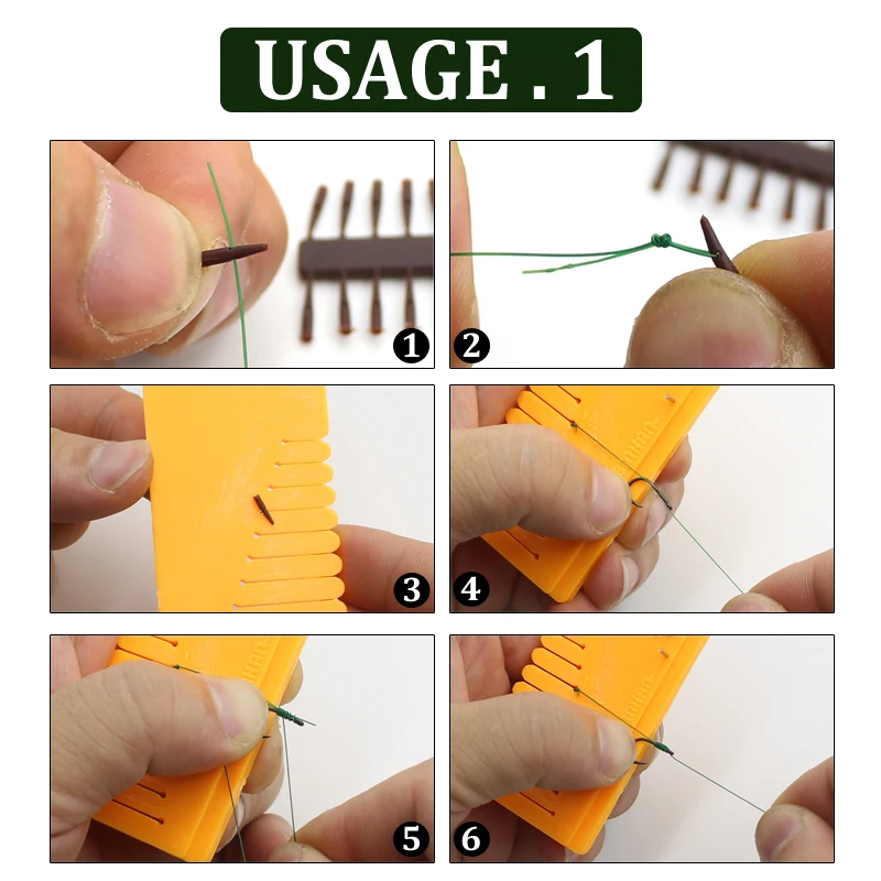 1 Uds. Método alimentador pesca longitud del cabello herramienta de medición medidor de pelo para alimentador líder de pesca - imagen 4