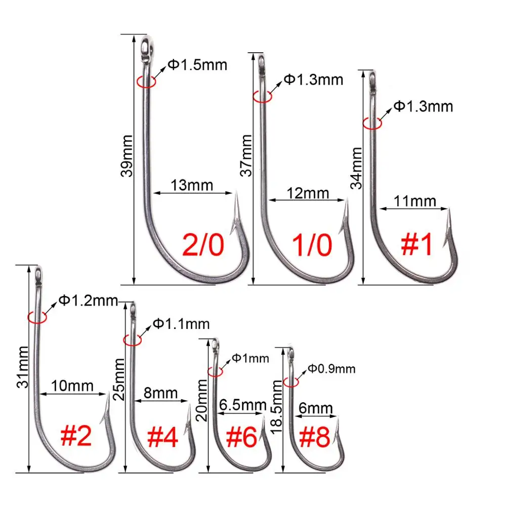 Wifreo-anzuelo de pesca de caña larga para closer Minnow, de acero inoxidable, 100 piezas, para moscas de agua salada - imagen 3