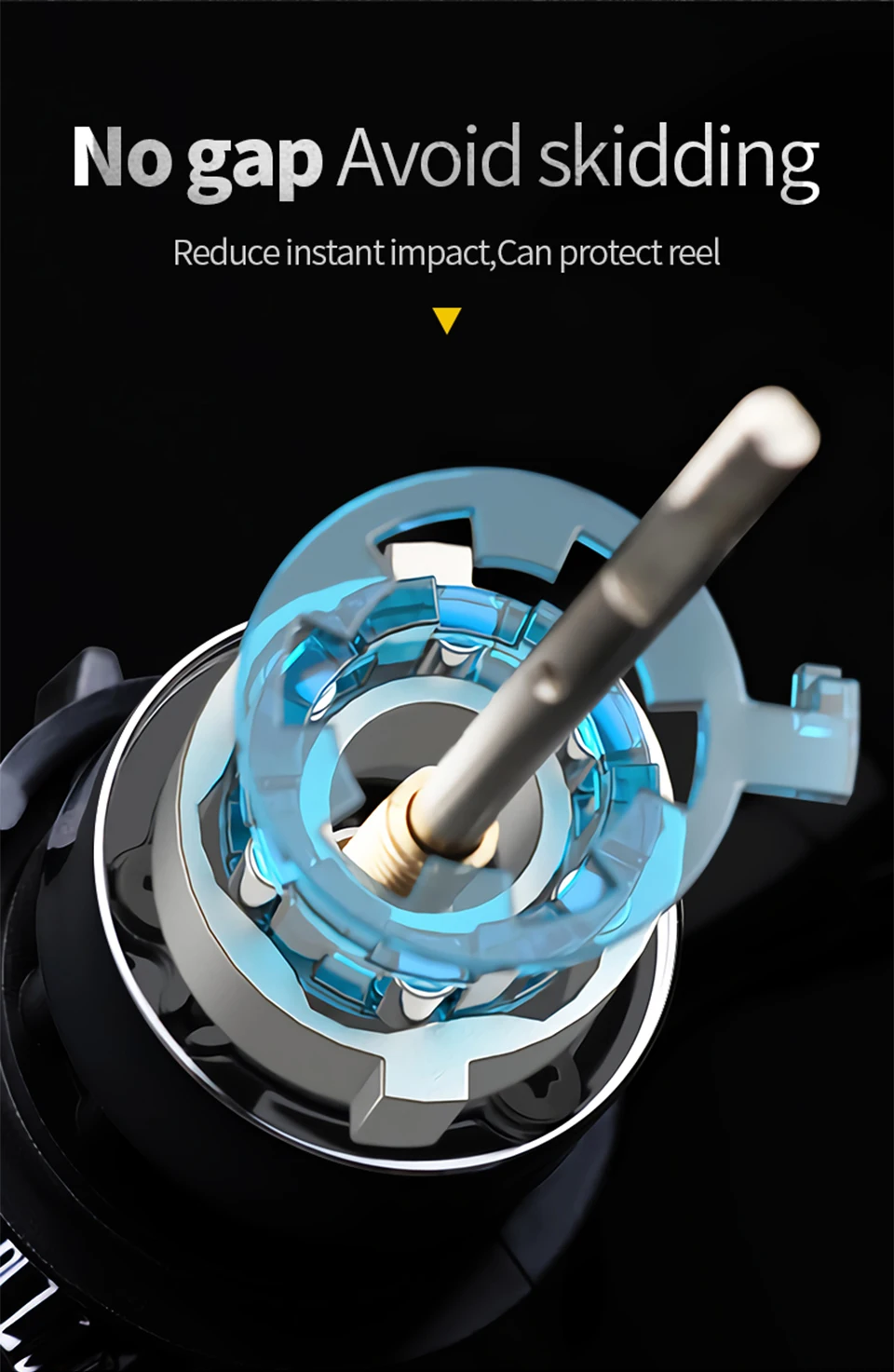 Un primer plano de un engranaje con un cuchillo sobresaliendo