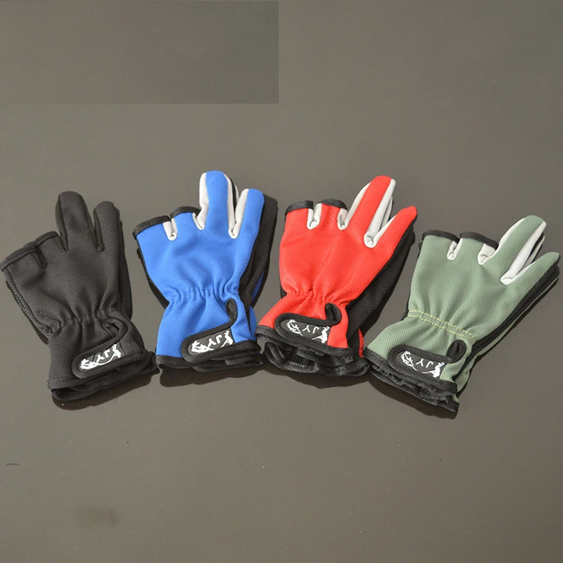 Guantes antideslizantes de pesca, accesorio de tres dedos, para caza, 1 par - imagen 4