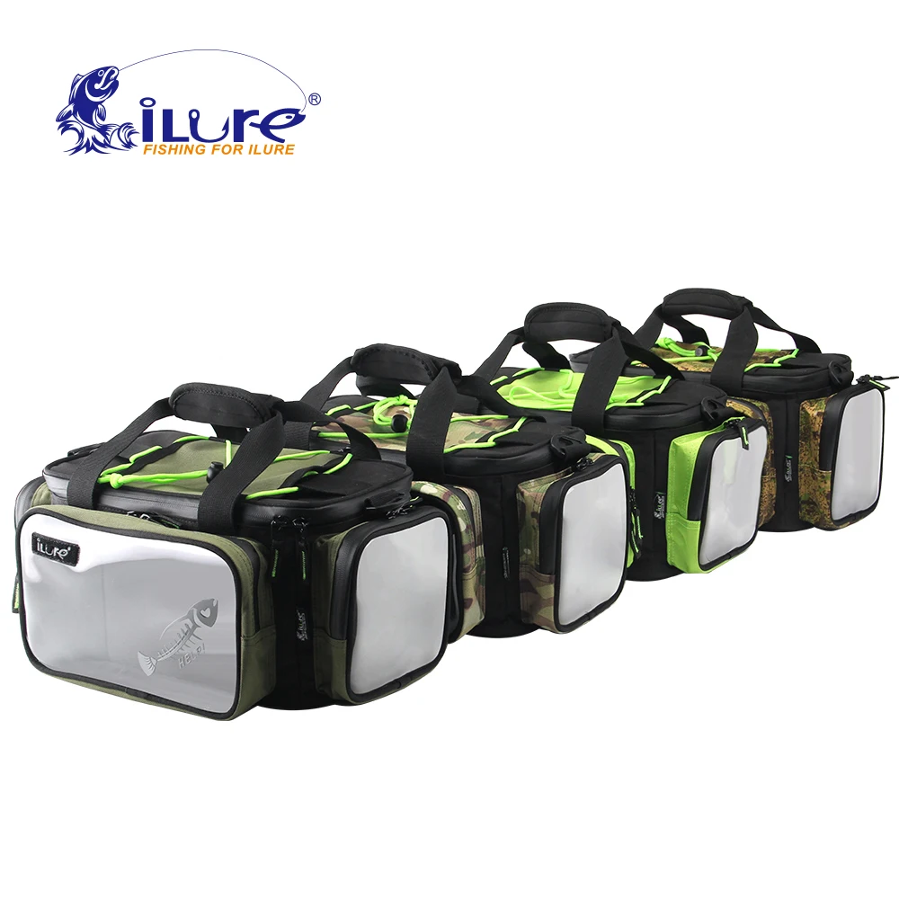 ILure-bolsas deportivas de Pesca grandes, mochila multifuncional impermeable para herramientas de aparejos de Pesca, 40cm x 20cm x 20cm - imagen 4