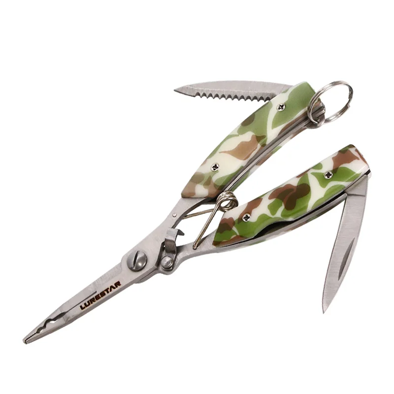 Alicates de pesca de camuflaje, aparejos de pesca multifuncionales de acero inoxidable de 160mm - imagen 5