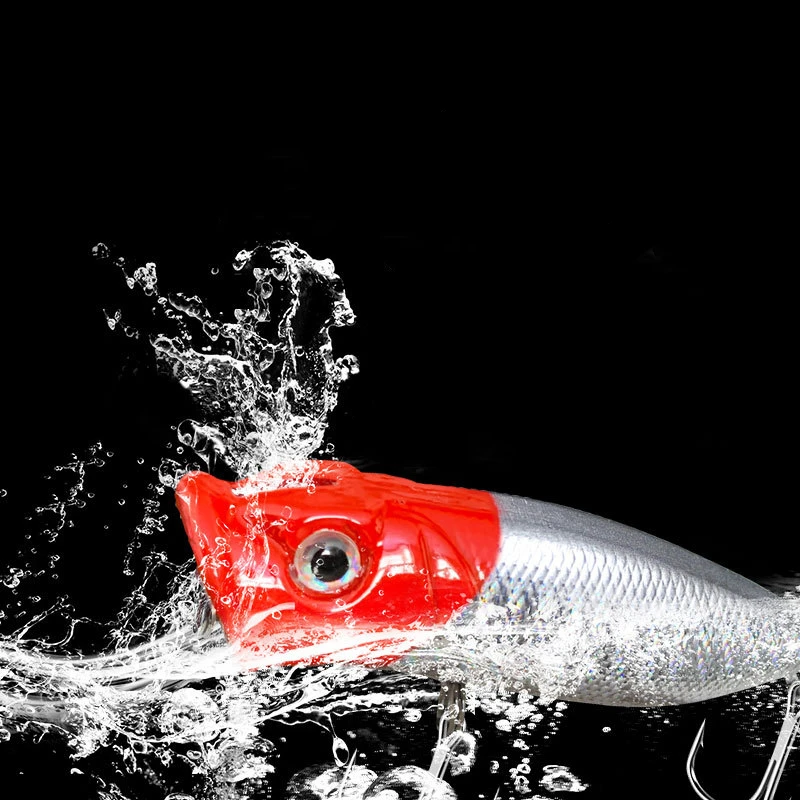 Señuelo de Pesca de Popper láser, 1 unidad, 7cm, 12g, calidad Wobbler, duro, Isca realista, Artificial, Swimbait, carpa, Lucio - imagen 2