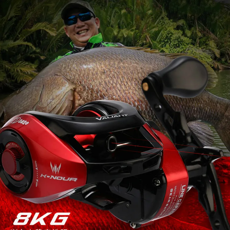 Carrete De Baitcasting De alta velocidad, 8,0: 1, Ratio De engranaje 18BB, rueda De Pesca fresca/salada, arrastre máximo De 8kg, rueda De Pesca lejana - imagen 5