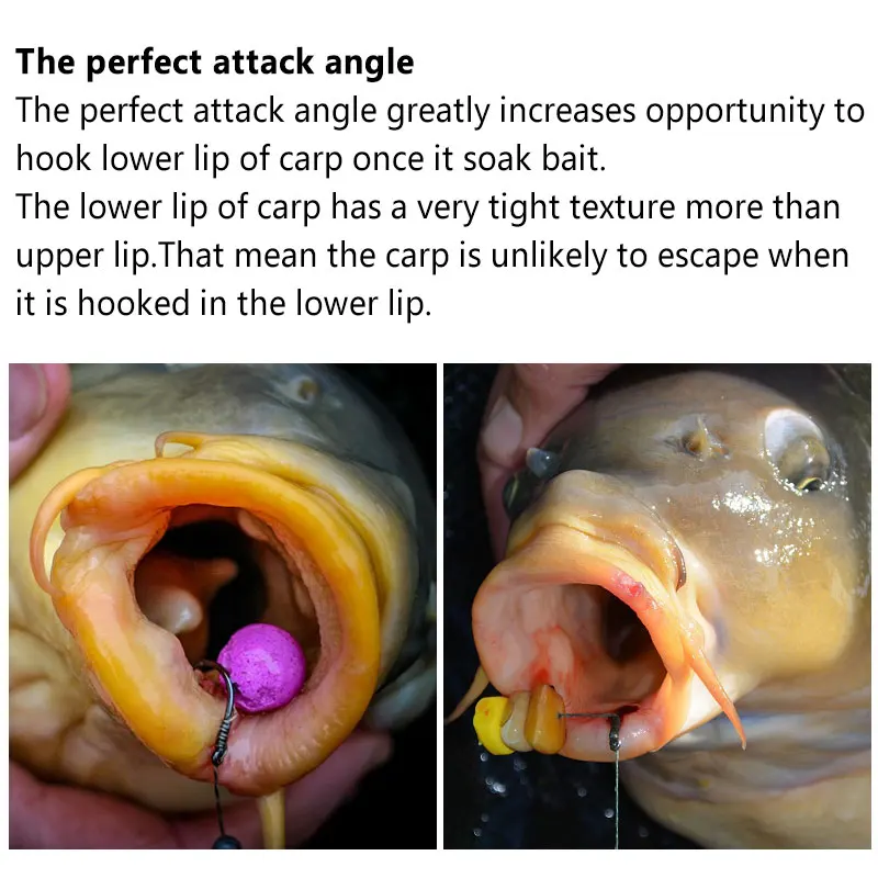 Un pez con un señuelo rosa en la boca