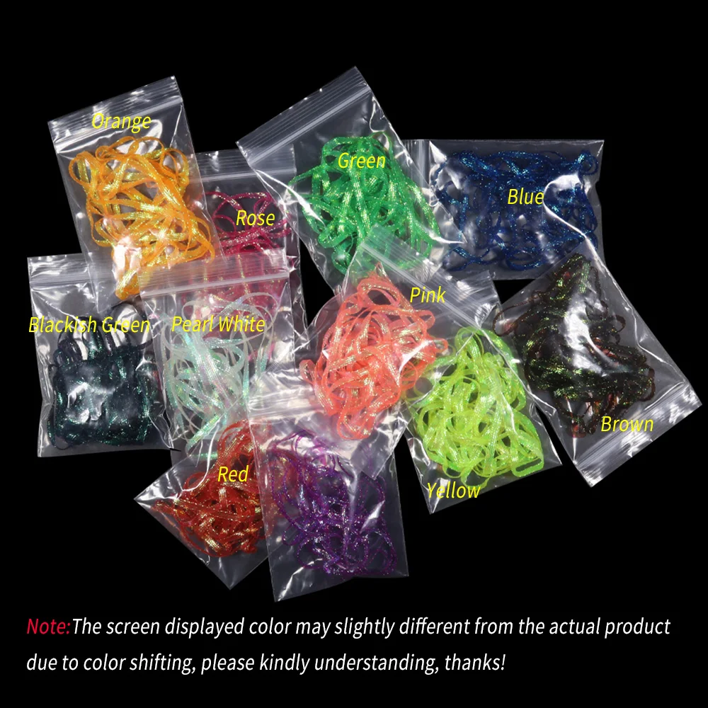 ICERIO 2 bolsas de cinta trenzada de diamante plano de 3mm y 4mm, Material de atado de moscas de Color UV para atar camarones, Scud, moscas emergentes de Ninfa, moscas de agua salada - imagen 5