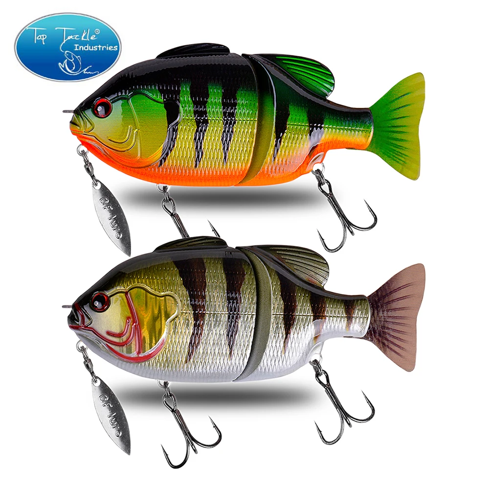 Swimbait-señuelo de pesca para Lucio, cebo articulado de 140mm, 75g, 120mm, 50g, flotante, Tilapia con Spinner - imagen 3