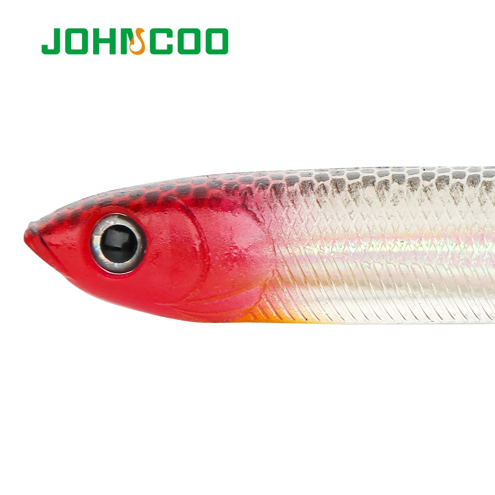JOHNCOO-SEÑUELOS blandos de pesca con cola en T, cebo Artificial de silicona para lubina y Lucio, 5,4G, 9,7G, 5 unidades - imagen 3