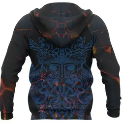 Sudadera con capucha Vikinga Odin 3D estampado
