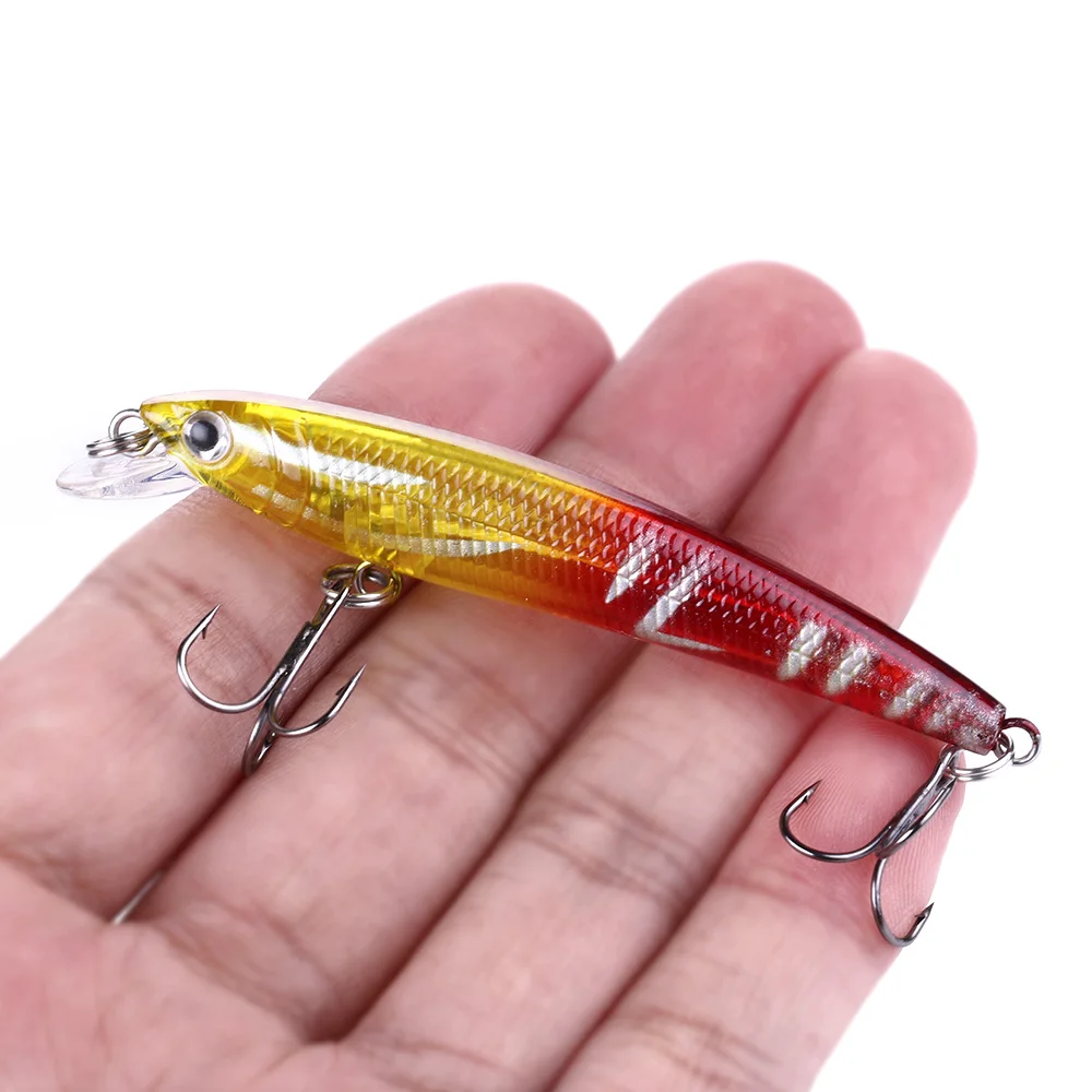 1 unidad Jerkbait Minnow señuelo de Pesca 7,5 cm 5,6g hundimiento Crankbait wobbler cebo Pesca Lucio carpa lubina Swimbait Walleye pesca pista - imagen 4