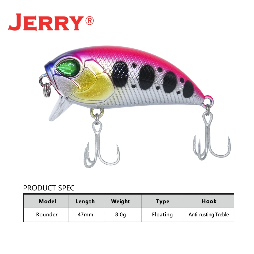 Jerry Rounder-Señuelos de Pesca ultraligeros, trucha, Lucio, Wobbler, tapón de buceo profundo, manivela, peso magnético, cebo Artificial - imagen 3
