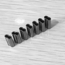 1000 unids/lote aparejos gancho línea doble tubo de cobre empuñaduras de equipo de Pesca abrazadera manga de engarzado herramientas de Pesca accesorios de aparejos Pesca