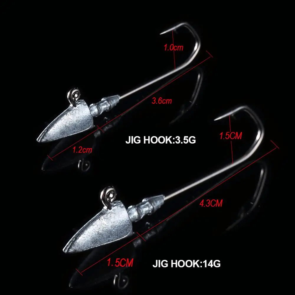 SUNMIL-señuelo de pesca de Calamar, plantilla de Calamar luminoso/UV con gancho de plantilla, cebo Wobbler de pulpo Calamar para lubina y Lucio, 10cm /15cm - imagen 4