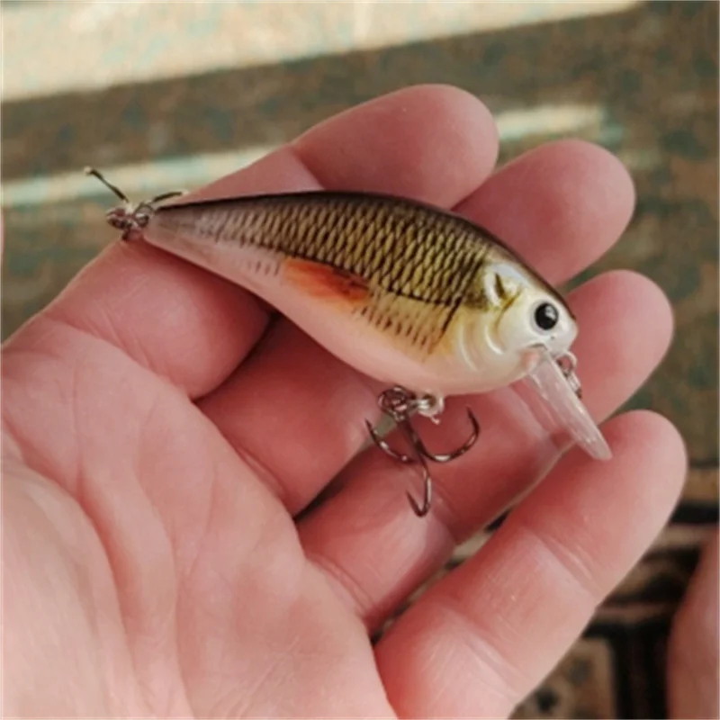 Señuelo de pesca de simulación, señuelo de manivela flotante, calidad de impresión, 76mm, 12,5g, Crankbait duro, carpa, Lucio, aparejos de pesca, 1 unidad - imagen 2
